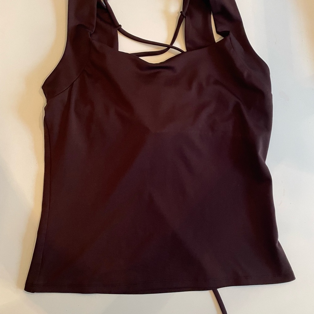 Strappy back tank top